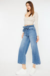 Aroly Ultra High Rise Belted Paperbag Wide Leg Jeans - Official Kancan USA