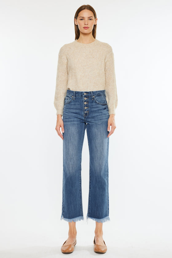 Taurus High Rise Straight Leg Jeans