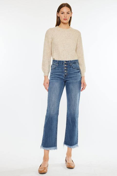 Taurus High Rise Straight Leg Jeans