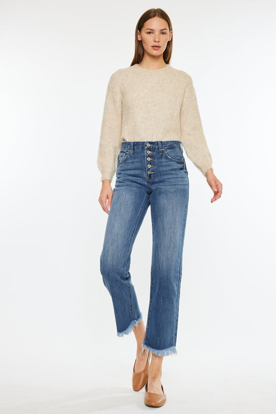 Taurus High Rise Straight Leg Jeans