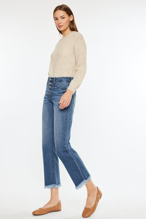 Taurus High Rise Straight Leg Jeans