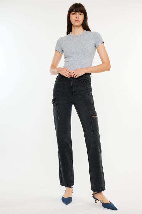 Semarea Ultra High Rise 90's Straight Leg Jeans - Official Kancan USA