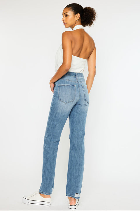 Hattie High Rise 90's Straight Leg Jeans - Official Kancan USA