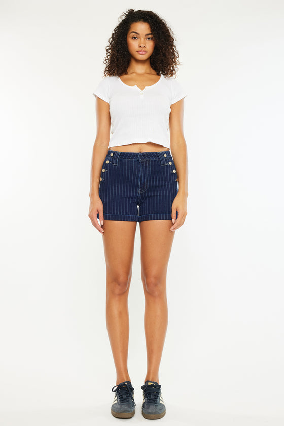 Marianna High Rise Striped Shorts