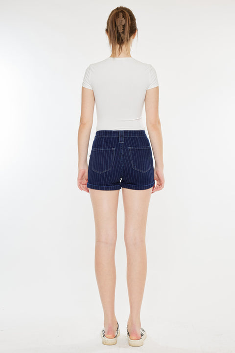 Marianna High Rise Striped Shorts - Official Kancan USA