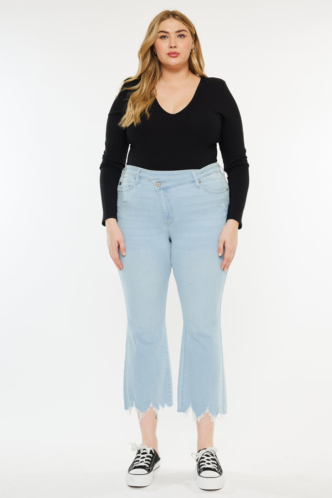 Anahi High Rise Kick-Flare Jeans (Plus Size) - Official Kancan USA