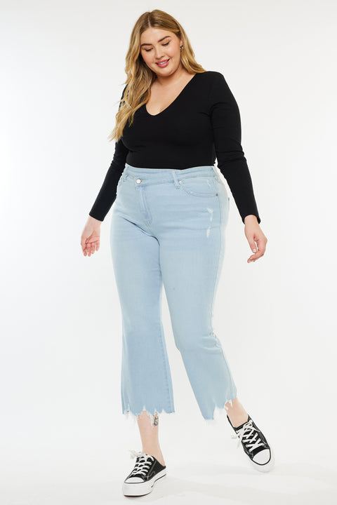 Anahi High Rise Kick-Flare Jeans (Plus Size) - Official Kancan USA