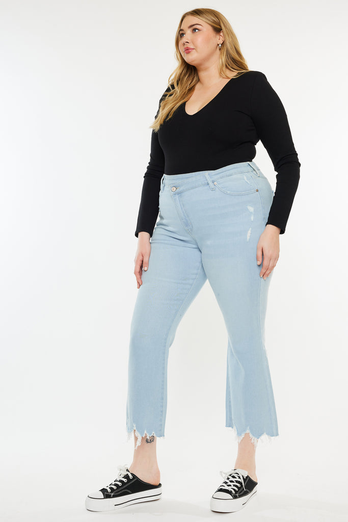 Anahi High Rise Kick-Flare Jeans (Plus Size) - Official Kancan USA