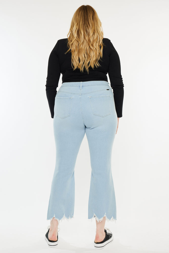 Anahi High Rise Kick-Flare Jeans (Plus Size) - Official Kancan USA