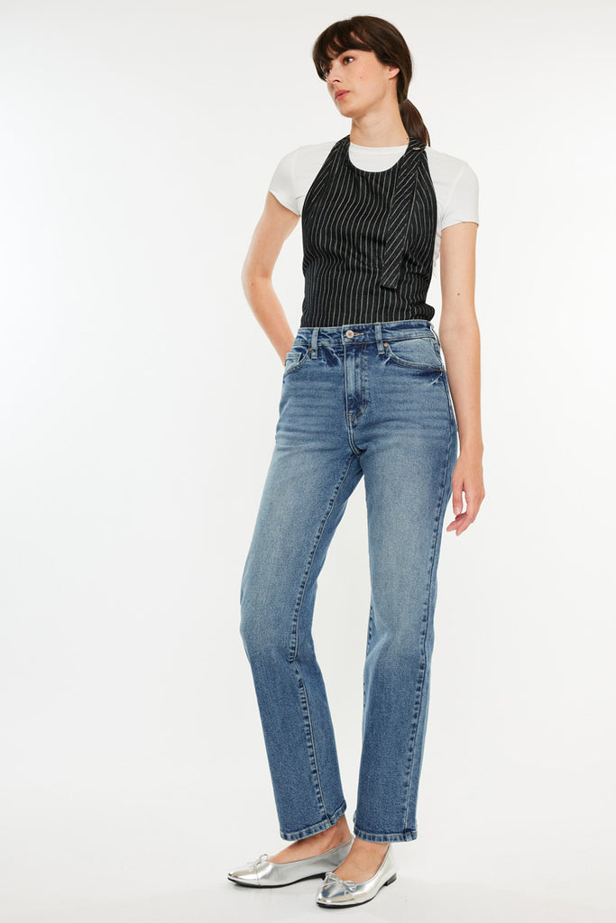 Ophelia High Rise True Straight Leg  Jeans - Official Kancan USA