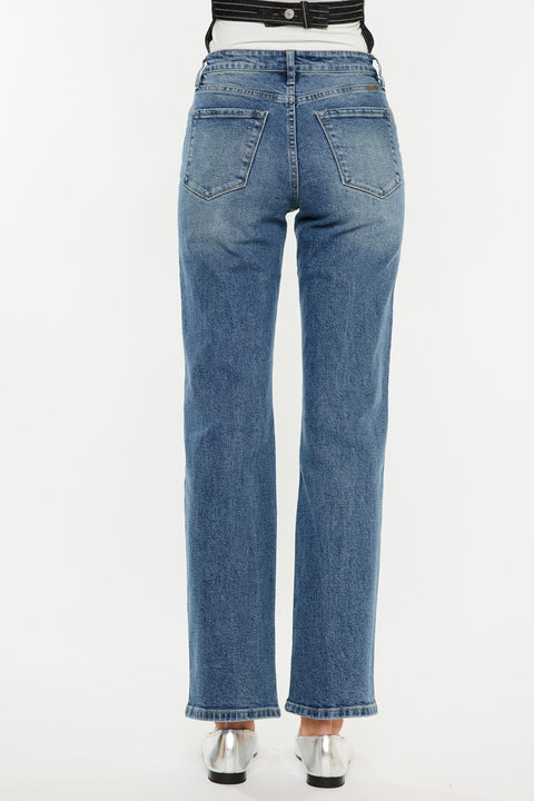 Ophelia High Rise True Straight Leg  Jeans - Official Kancan USA