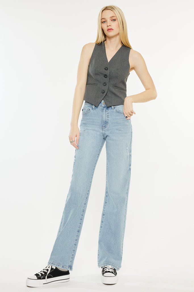 Princess High Rise True Straight Leg  Jeans - Official Kancan USA