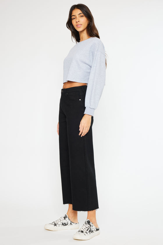 Dianella High Rise Crop Wide Jeans - Official Kancan USA