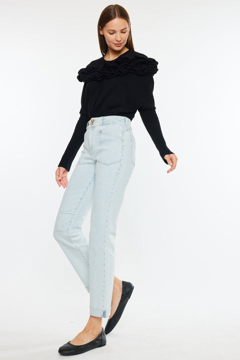 Genevie High Rise Straight Jeans