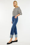 Gisela Mid Rise Crop Straight Jeans