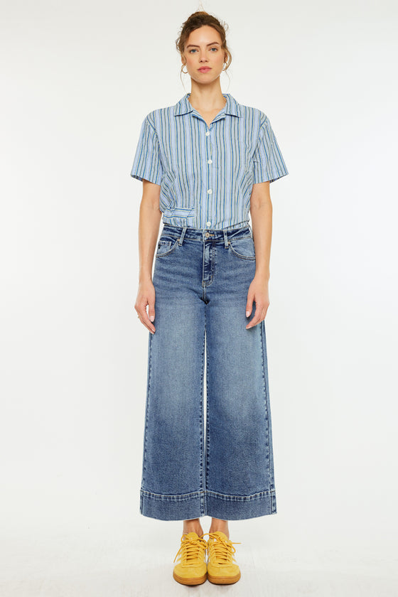 Nessa High Rise Crop Wide Leg Jeans