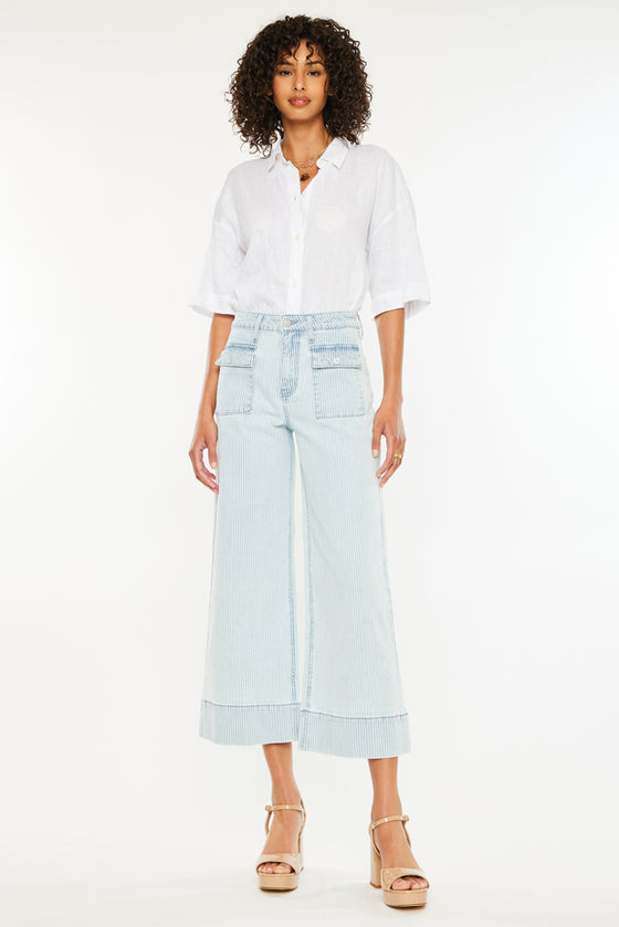 Jace High Rise Crop Wide Leg Jeans