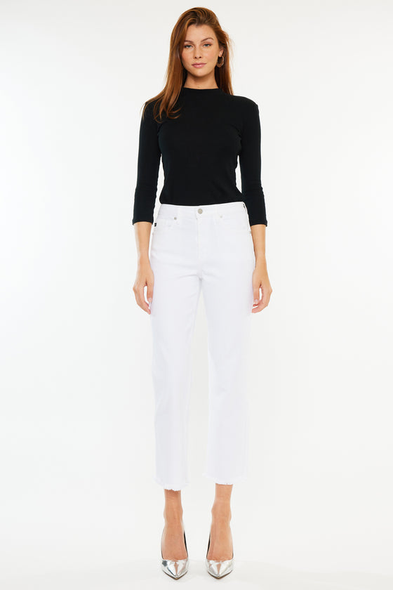 Peppermint High Rise Cropped Straight - Official Kancan USA