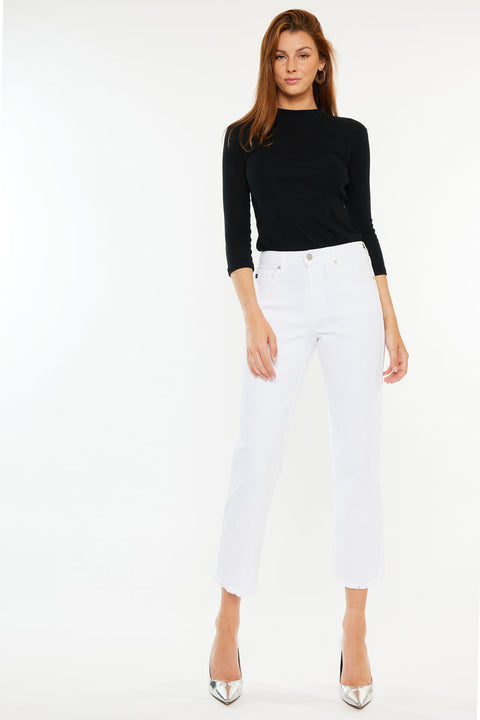 Peppermint High Rise Cropped Straight - Official Kancan USA