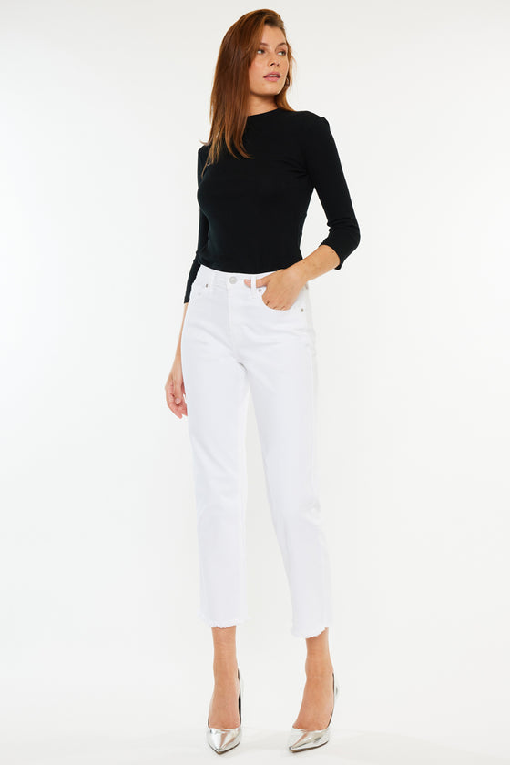 Peppermint High Rise Cropped Straight - Official Kancan USA