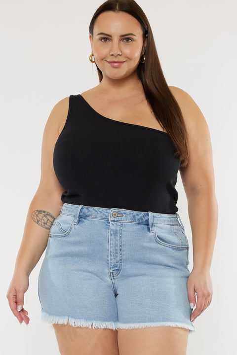 Imogen High Rise Mom Shorts (Plus Size) - Official Kancan USA