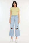 Mariyah Ultra High Rise Cropped  Wide Leg Jeans - Official Kancan USA