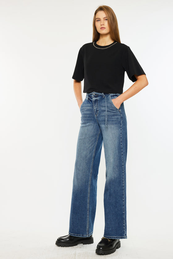 Leah Ultra High Rise Wide Leg Jeans