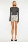 Python High Rise Printed Shorts