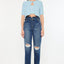 Blossom Ultra High Rise Belted Mom Jeans