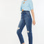 Blossom Ultra High Rise Belted Mom Jeans