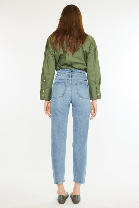 Blossom Ultra High Rise Belted Mom Jeans