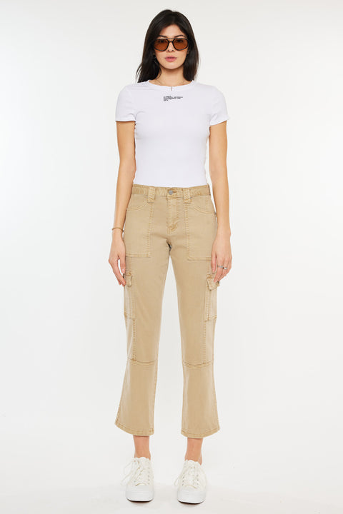 Lavinia High Rise Slim Straight Leg Caro Pants - Official Kancan USA