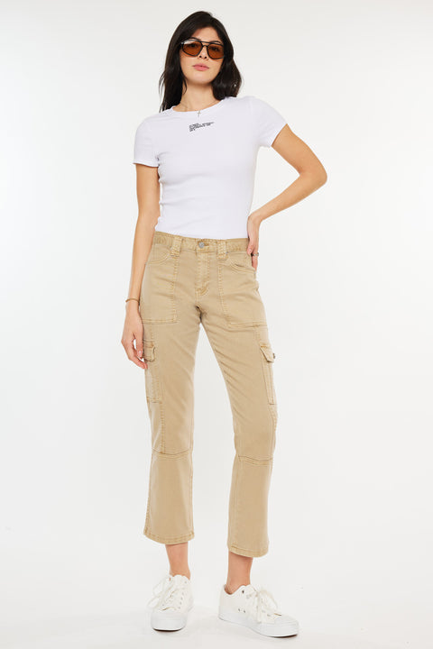 Lavinia High Rise Slim Straight Leg Caro Pants - Official Kancan USA