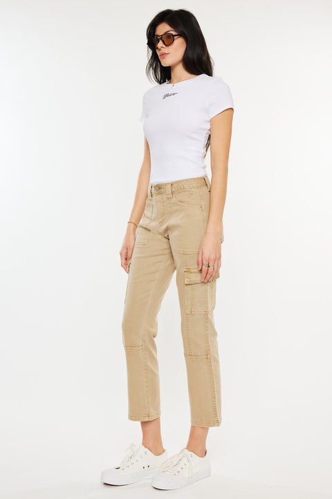 Lavinia High Rise Slim Straight Leg Caro Pants - Official Kancan USA