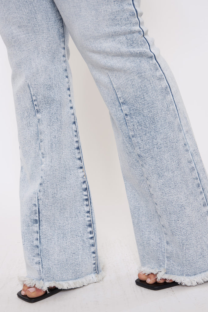 Cayla High Rise Flare Jeans (Plus Size) - Official Kancan USA