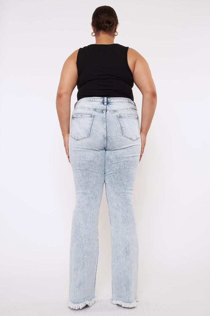 Cayla High Rise Flare Jeans (Plus Size) - Official Kancan USA