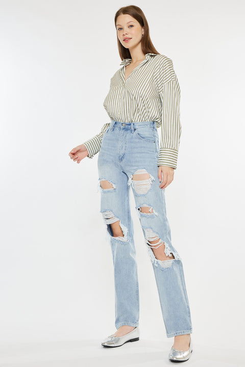 Kyla Ultra High Rise 90's Baggy Jeans - Official Kancan USA