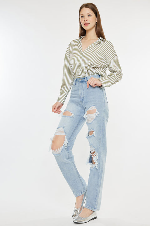 Kyla Ultra High Rise 90's Baggy Jeans - Official Kancan USA