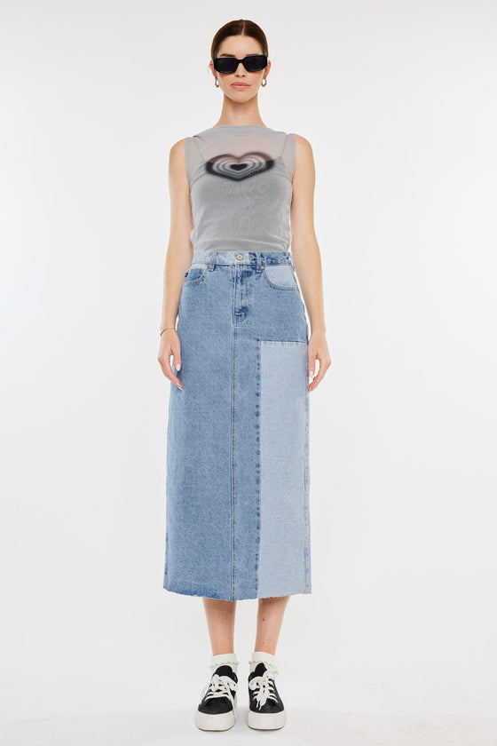 Brodie Color Block Midi Skirt - Official Kancan USA