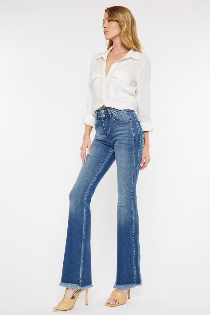 Kara High Rise Flare Jeans - Official Kancan USA