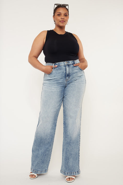 Allison Ultra High Rise 90's Flare Jeans (Plus Size) - Official Kancan USA