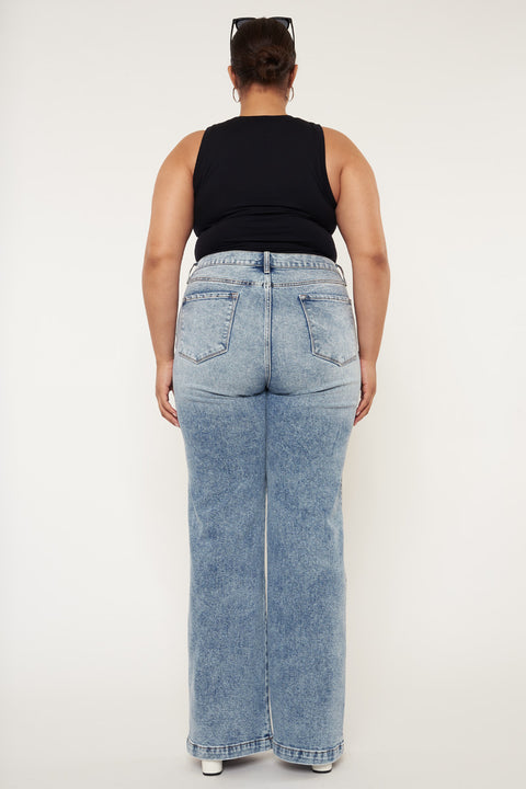 Allison Ultra High Rise 90's Flare Jeans (Plus Size) - Official Kancan USA