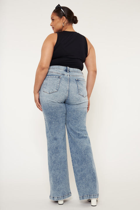 Allison Ultra High Rise 90's Flare Jeans (Plus Size) - Official Kancan USA