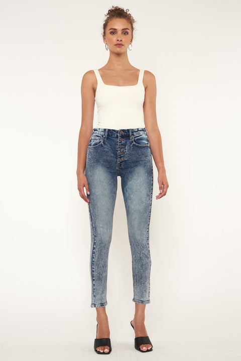 Kiera High Rise Cigarette Leg Jeans - Official Kancan USA