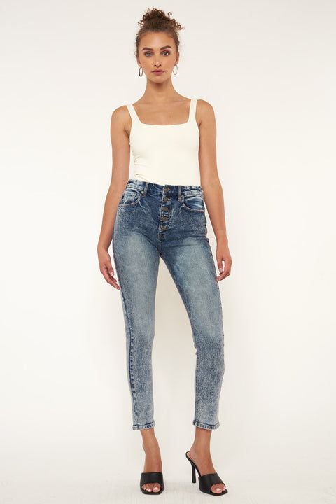 Kiera High Rise Cigarette Leg Jeans - Official Kancan USA