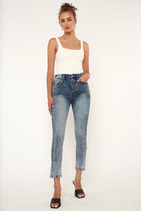 Kiera High Rise Cigarette Leg Jeans - Official Kancan USA