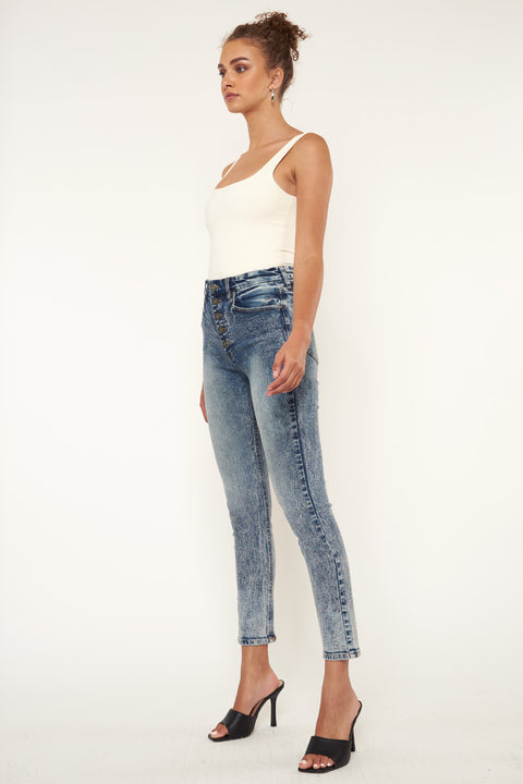 Kiera High Rise Cigarette Leg Jeans - Official Kancan USA