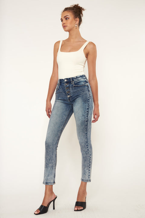 Kiera High Rise Cigarette Leg Jeans - Official Kancan USA