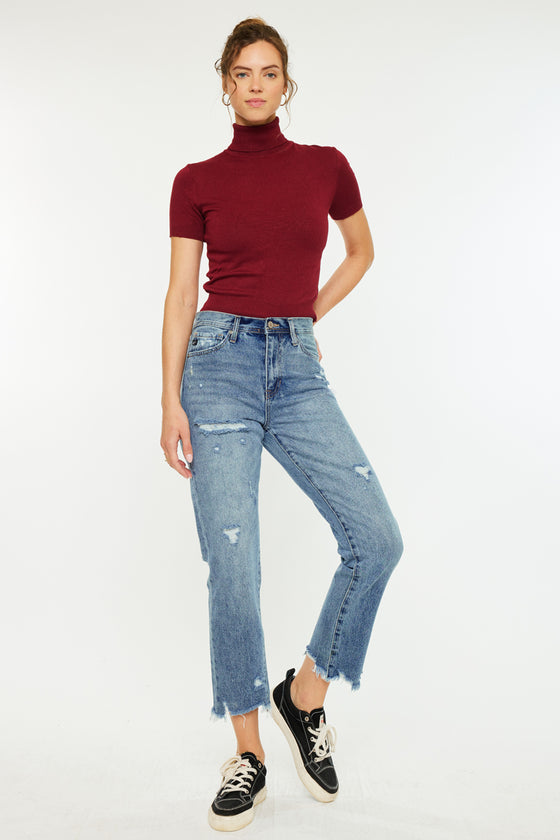 Michelle High Rise Slim Straight Leg Jeans