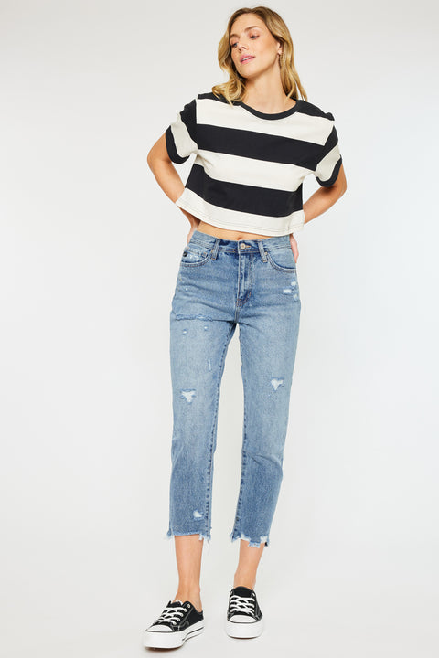 Michelle High Rise Slim Straight Jeans - Official Kancan USA